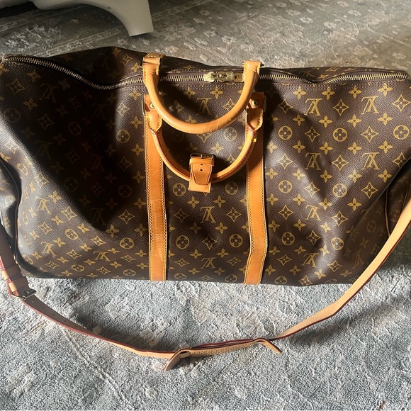 Louis Vuitton Keepall 60 B Monogram with strap - Picture 1 of 5